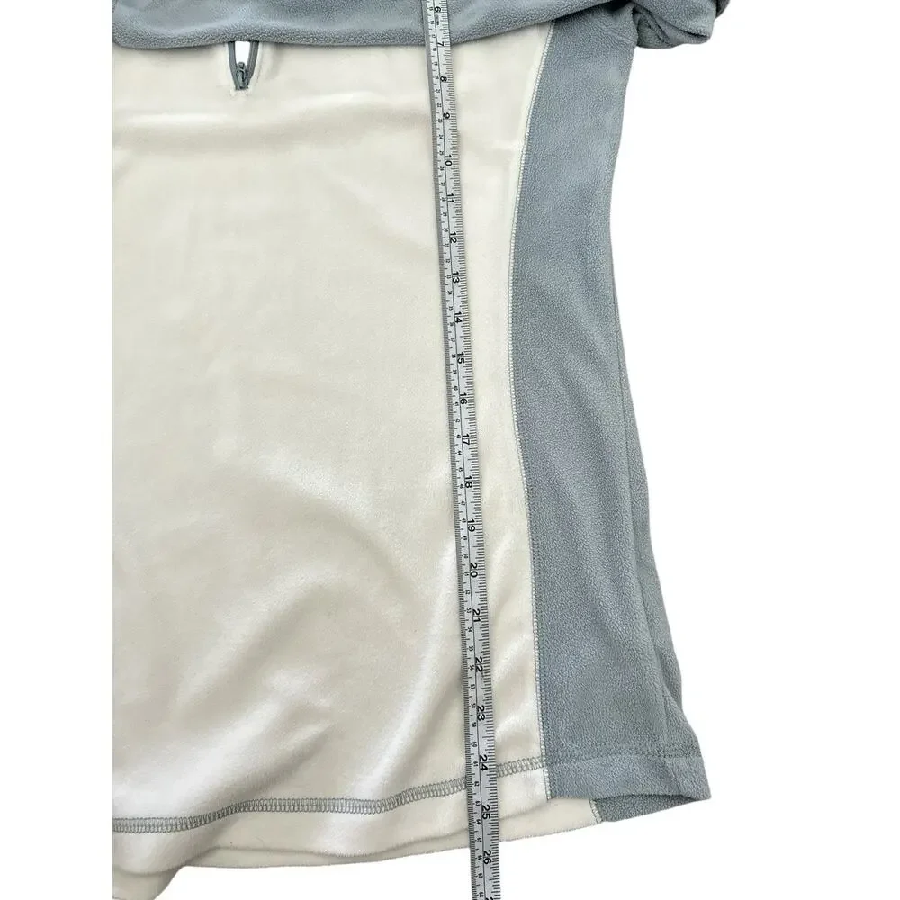 Columbia Women's Glacial Fleece lii 1/2 Zip Size M White/blue - Picture 5 of 6